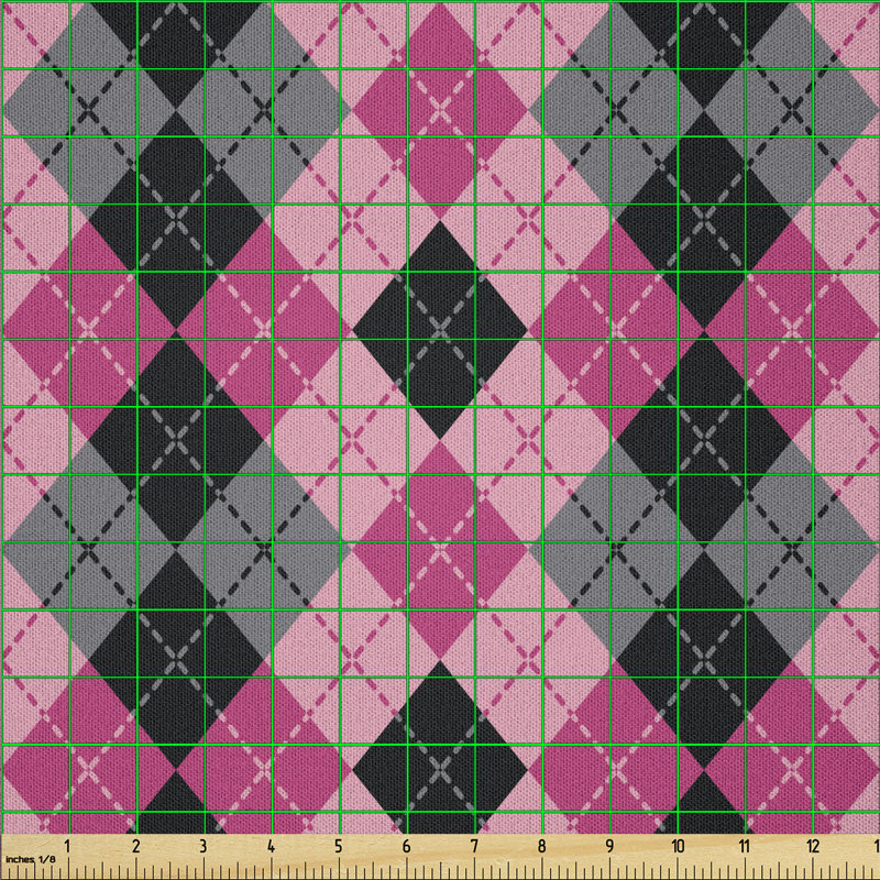 Dawnette Diamonds and Lozenges Infinite Symmetric Stripes Multi-Purpose Fabric