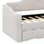 Lit de jour simple rembourré avec lit gigogne escamotable en forme de vague-224589452