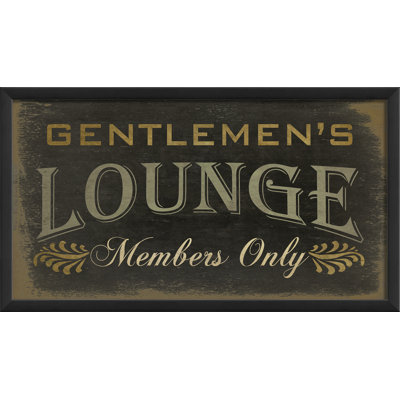 « gentlemens hall members », art textuel encadré