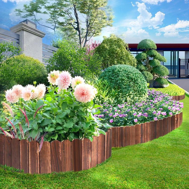 Clôture de jardin en bois (paquet de 4, longueur totale de 15,6 pi)