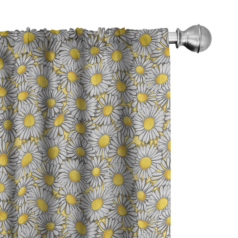 Panneau coulissant semi-diaphane avec passe-tringle Daisy, 28 po x 95 po