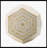 18X18x21" Hexagonal Capes Capiz Stool, Cream/Yellow