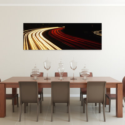 Hollywood Freeway At Night CA by J Sohm/VOA LLC - Wrapped Canvas Panoramic Print