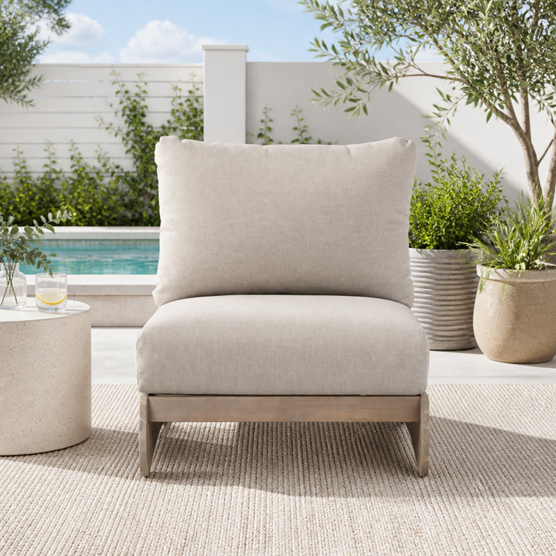 Fauteuil club en acacia