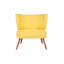Élégant fauteuil à oreilles jaune, structure en bois massif, 31,5 po x 30,3 po x 28,3 po | Tissu 100% polyester facile à nettoyer | 32 coussins en mousse pour plus de confort | Ajout élégant au salon ou au bureau-1089975463