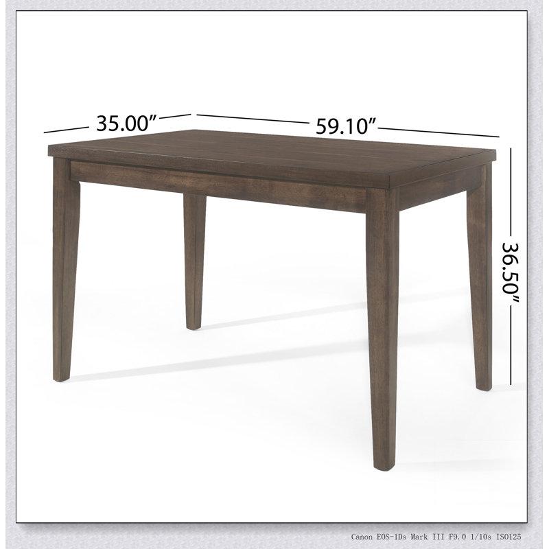 Table de salle à manger en bois à hauteur de comptoir: P 35 po x l 59,1 po x H 36,5 po