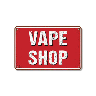Vape Shop Street 12 Inch x 18 Inch Novelty Aluminum Sign