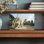 «Home of the Detroit Tigers Baseball Team», Comerica Park, Detroit, Michigan, États-Unis, art contemporain abstrait, architecture de tigre, art mural