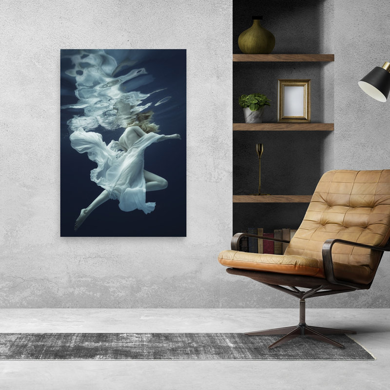 «Underwater Dream Dance Elegant Ethereal Peaceful», reproduction d'art murale, H 48 po x l 32 po