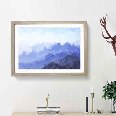 Fog over the Mountain Valleys in Abstract - Picture Frame Graphic Art Print
