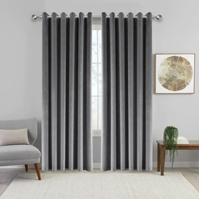 Imperial Rooms Crushed Velvet Eyelet Sheer Curtains