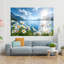 Art mural en verre "Daisies by the Lake"-129632953