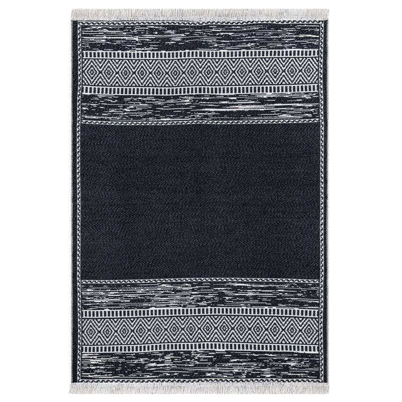 Rawl Striped Cotton Machine Made Indoor / Outdoor Area Rug, Rectangle 120 x 180cm