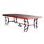 Acoprtchli Upscale Rustic Rectangular Hand Hammered Natural Copper and Wrought Iron Dining Table
