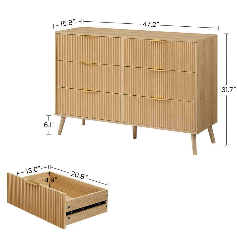 Commode 6 tiroirs Lide