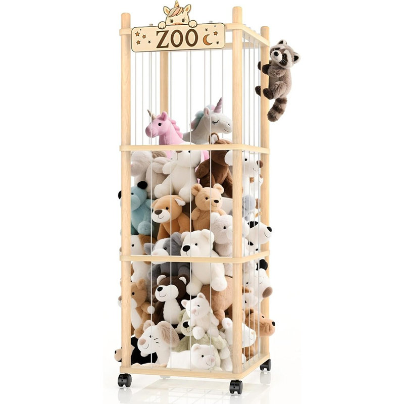 Organisateur de 56 pouces en bois pour animaux en peluche