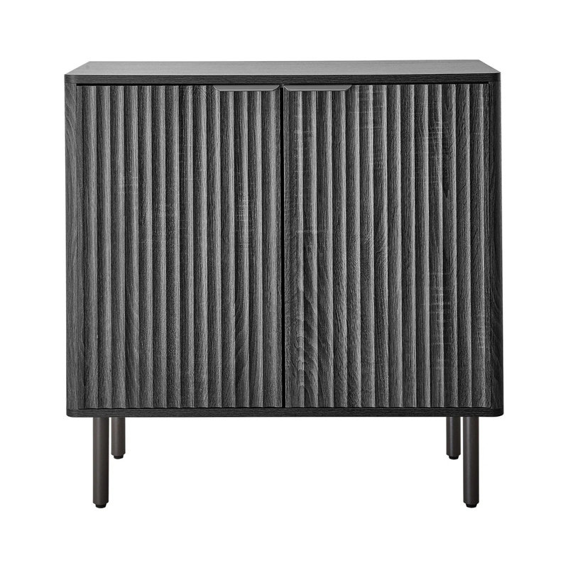Table basse, armoire-buffet Mid-Century avec tablettes réglables, armoire de rangement anti-basculement pour l'entrée de la salle à manger