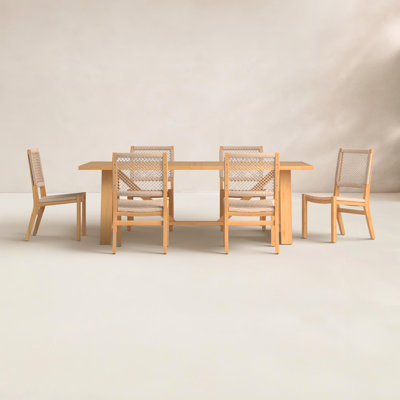 Seras 90" Teak Patio Dining Set