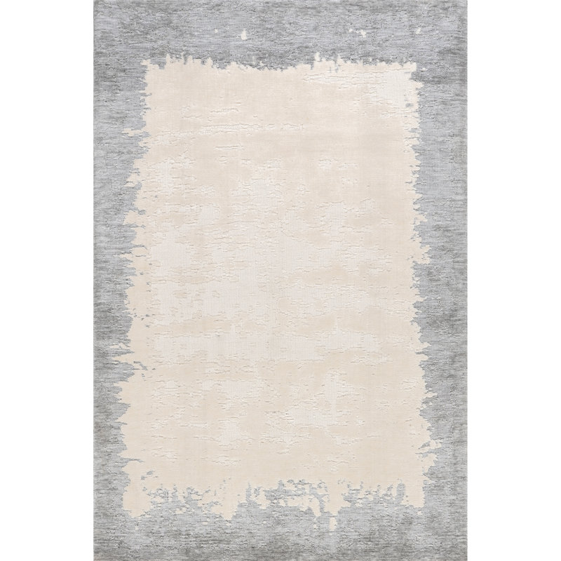 Mera Bordered Wool Area Rug, Rectangle 4' x 6'