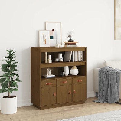 Highboard 100 x 40 x 108.5 cm Solid Wood Pine