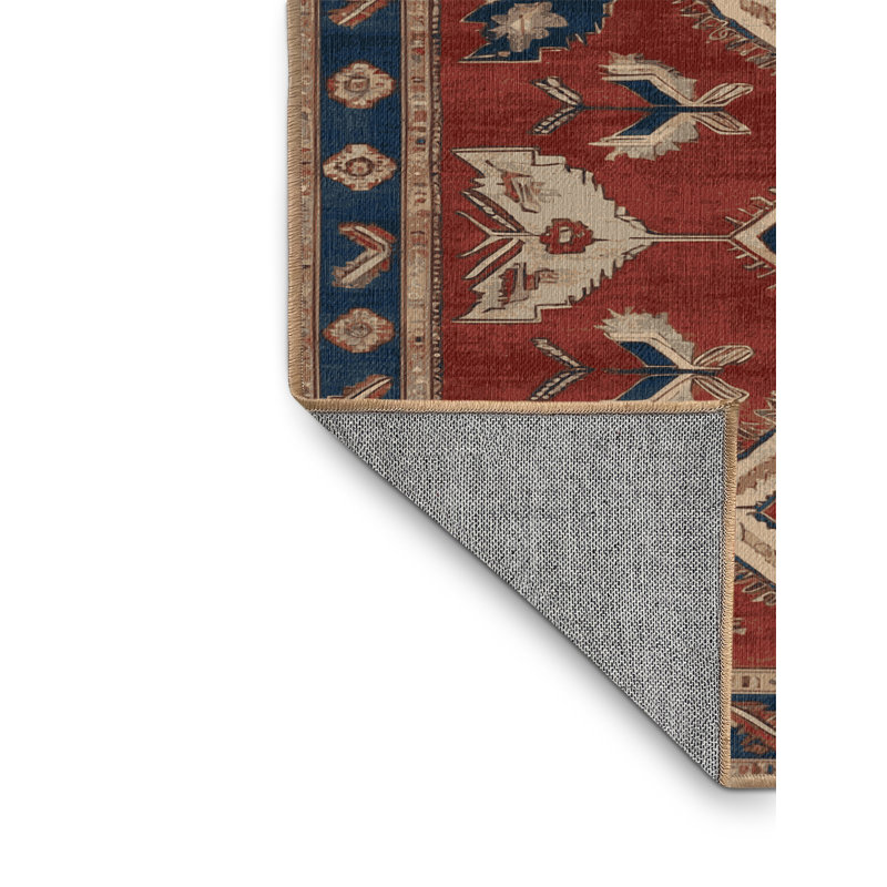 Tapis brun lavable à la machine, Rond 6 pi