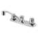 Pfirst Series Double Handle Kitchen Faucet with Side Spray