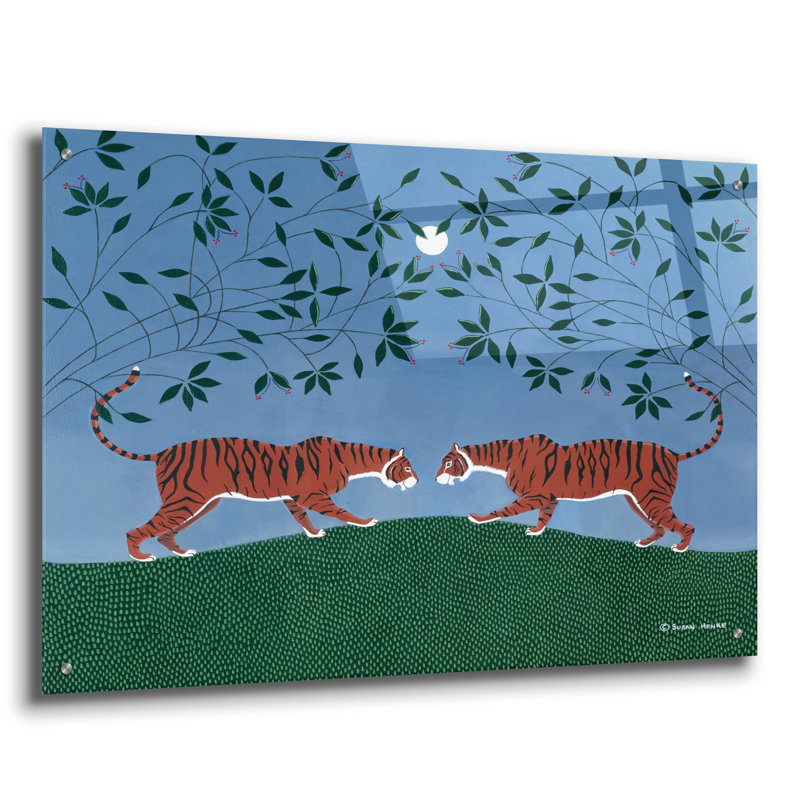 "Twilight Tigers" par Susan Henke Fine Art, H 24 po x l 36 po