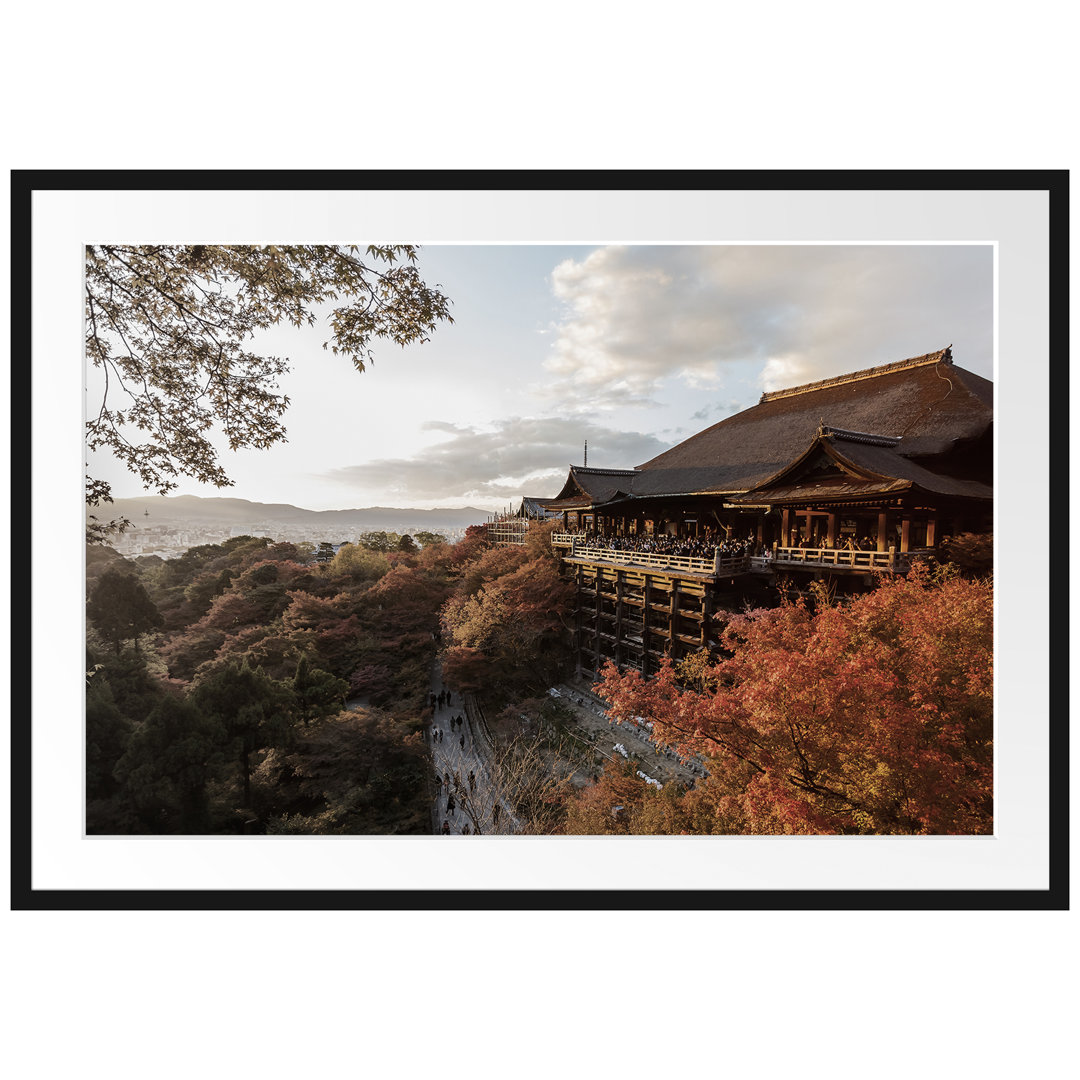 Gerahmtes Poster Kiyomizu-Dera Tempel in Kyoto