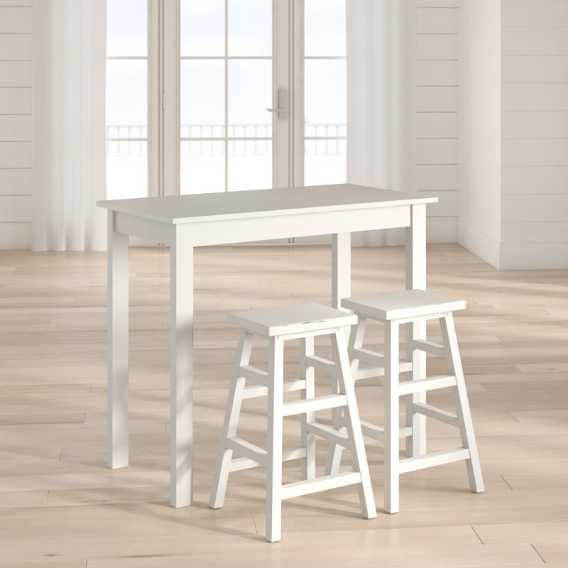Hershman 2 - Person Four Leg Dining Set, White