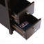 Table de chevet 2 tiroirs en bois, style transitionnel avec station de charge USB