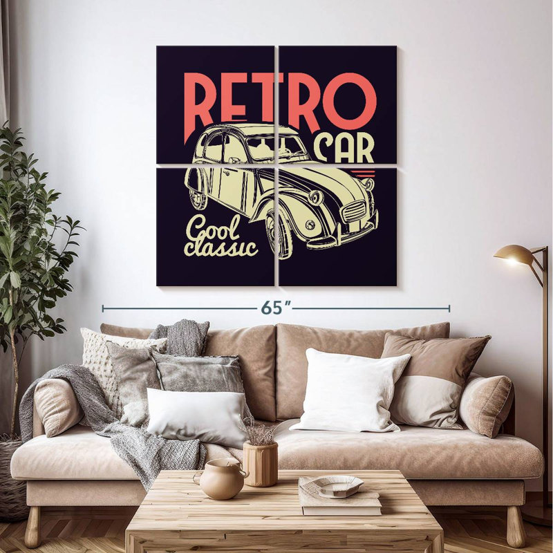 Mehar Cool Classic Retro Car, 45" H x 45" W