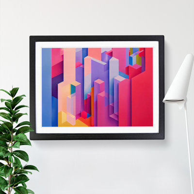 Glowing Architecture Abstract - Framed Print