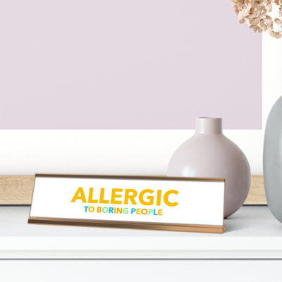 Enseigne de bureau allergique