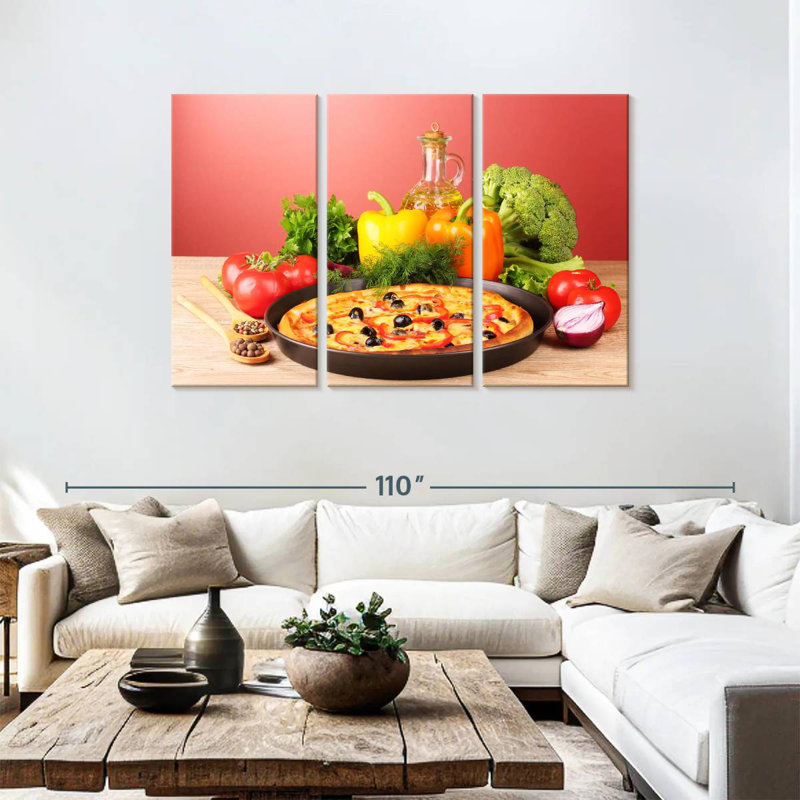 Yarlin Vegetables And Pizza, 48" H x 74" W