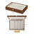 Black Walnut Wood Necklace Organizer with Clear Glass Lid, 10 Slot Jewelry Storage Box for Pendant Chain, Bracelets