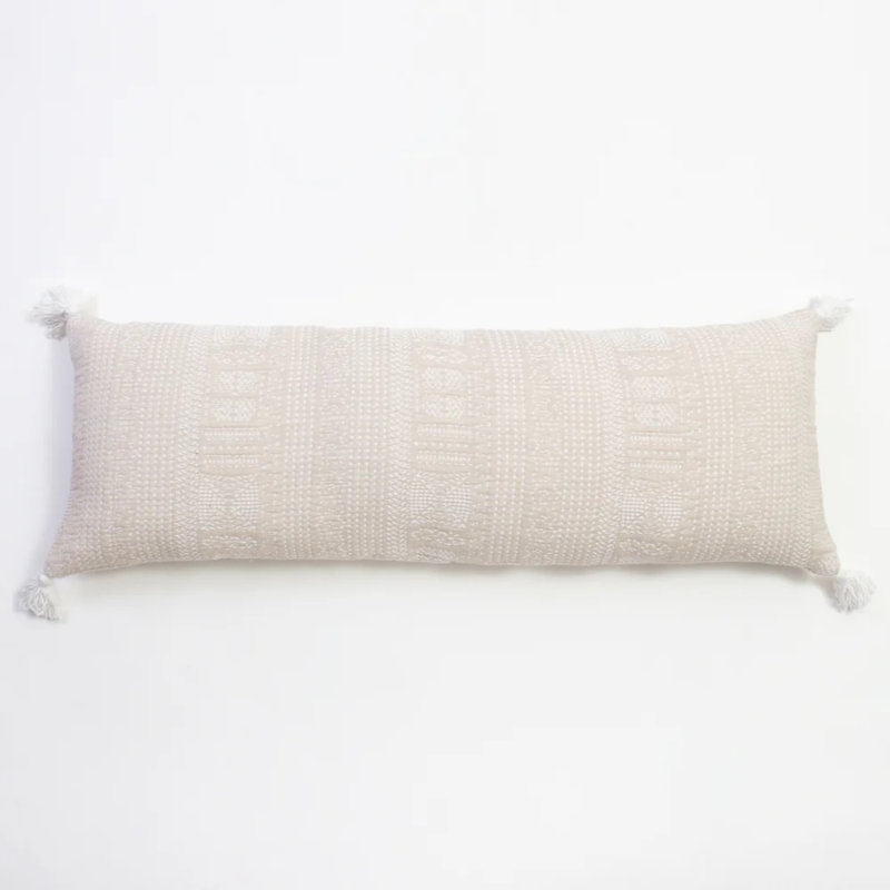 Moora Bolster Pillow Cover & Insert, Taupe