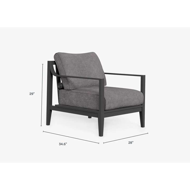 Ensemble de conversation pour fauteuil d'extérieur gris anthracite gris anthracite