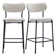 Medfield 26'' Modern Upholstered Bar Stools with Curved Backrest