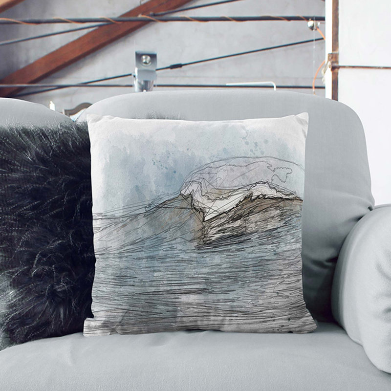 Square Throw Cushion, 40cm H x 40cm W x 15cm D