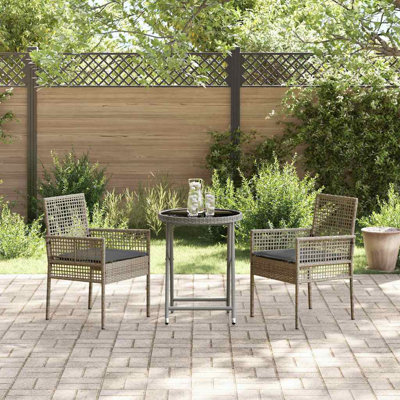 2 - Person Patio Dining Set Rectangular Table with Cushions Included