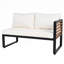 Ensemble de conversation 4 pièces pour patio, canapé modulaire en L avec coussins moelleux et table basse pour le jardin, la cour, le porche et la terrasse-1232741482