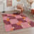 Abrahamson Hexa Modern Machine Washable Pink / Beige / Orange Indoor Area Rug with Non-Slip Backing-129158161