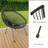 3-Piece Acapulco Wicker Patio Bistro Set With 2 Black Chairs & Glass Table