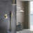 Gold-Tone Brass Shower Set with Wall-Mount Showerhead and Handle
