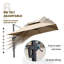 Parasol de patio extérieur carré avec roulettes 132 po Skaiste, taupe-1823290516
