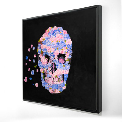 «Skull Of Flowers In Flight» sur toile