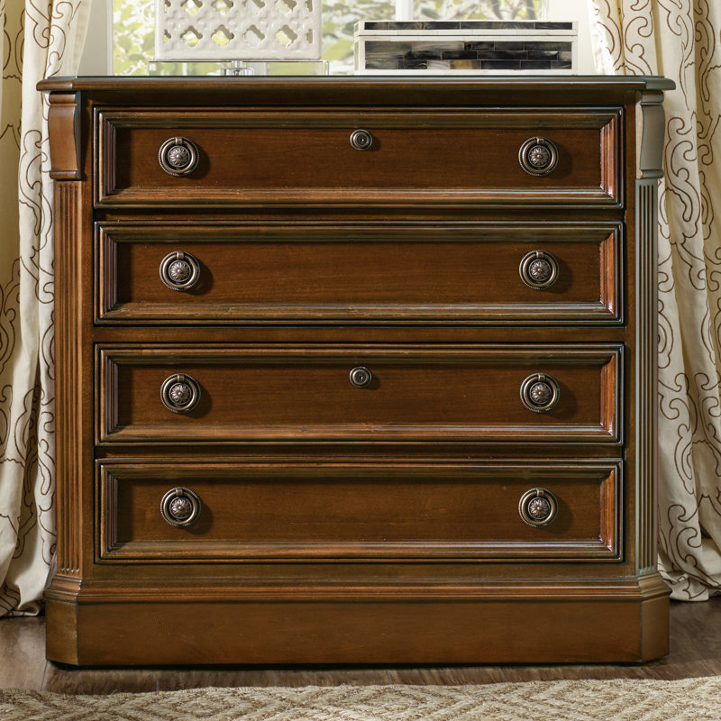 Brookhaven Traditional Brown 34'' Lateral 2-Drawer Legal File Cabinet