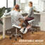 Adjustable Height Ergonomic Stool with Footrest-1179397495