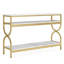 Console en faux marbre, table d'appoint à 3 niveaux pour vestibule de vestibule | Idée de cadeau