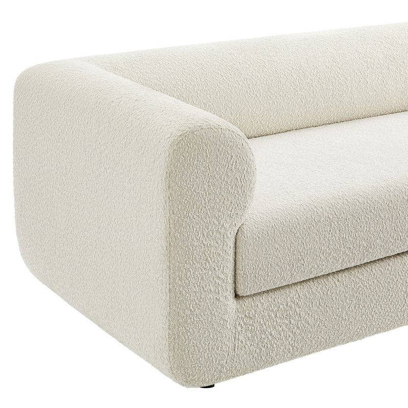 Leif 89" Boucle Upholstered Sofa, Pearl
